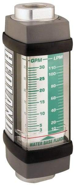 Hedland - 1-1/4" NPTW Port Water-Based Liquid Flowmeter - 3000 Max psi, 10 to 150 GPM, Anodized Aluminum - All Tool & Supply