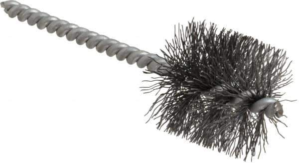 Schaefer Brush - 1 Inch Inside Diameter, 1-3/16 Inch Actual Brush Diameter, Carbon Steel, Power Fitting and Cleaning Brush - 3/16 Shank Diameter, 3-5/8 Inch Long, Twisted Wire Stem, 1-1/8 Inch Refrigeration Outside Diameter - All Tool & Supply