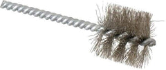 Schaefer Brush - 1 Inch Inside Diameter, 1-3/16 Inch Actual Brush Diameter, Stainless Steel, Power Fitting and Cleaning Brush - 3/16 Shank Diameter, 3-5/8 Inch Long, Twisted Wire Stem, 1-1/8 Inch Refrigeration Outside Diameter - All Tool & Supply