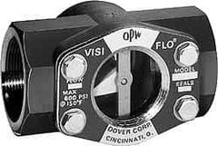 OPW Engineered Systems - 1-1/2 Inch, Carbon Steel, Visi-Flo Sight Flow Indicator - 200 Max psi, 5-1/4 Inch Overall Length - All Tool & Supply