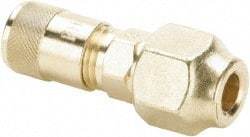 Parker - 500 Max psi, 1/4 Tube OD, Flare Union Access Valve - Brass - All Tool & Supply