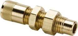 Parker - 500 Max psi, 1/4 Tube OD, Bulkhead Solder Union Access Valve - Brass - All Tool & Supply