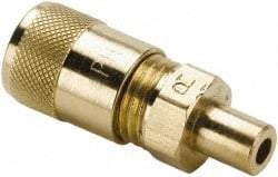 Parker - 500 Max psi, 3/16 Tube OD, Straight Solder Connector Access Valve - Brass - All Tool & Supply