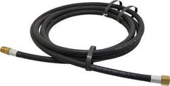 Alliance Hose & Rubber - 1/4" ID x 1/2" OD 10' Long Multipurpose Air Hose - MNPT x FNPT(Swivel) Ends, 200 Working psi, -40 to 190°F, 1/4" Fitting, Black - All Tool & Supply