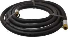 Alliance Hose & Rubber - 3/8" ID x 23/32" OD 10' Long Multipurpose Air Hose - MNPT x FNPT(Swivel) Ends, 300 Working psi, -40 to 190°F, 1/4" Fitting, Black - All Tool & Supply