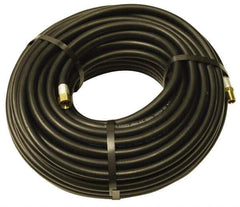 Alliance Hose & Rubber - 1" ID x 1-5/32" OD 100' Long Multipurpose Air Hose - MNPT x FNPT(Swivel) Ends, 300 Working psi, -40 to 190°F, 1" Fitting, Black - All Tool & Supply