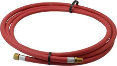 Alliance Hose & Rubber - 1/4" ID x 9/16" OD 10' Long Multipurpose Air Hose - MNPT x FNPT(Swivel) Ends, 300 Working psi, -40 to 190°F, 1/4" Fitting, Red - All Tool & Supply