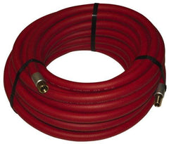 Alliance Hose & Rubber - 3/4" ID x 1-5/32" OD 50' Long Multipurpose Air Hose - MNPT x FNPT(Swivel) Ends, 300 Working psi, -40 to 190°F, 3/4" Fitting, Red - All Tool & Supply