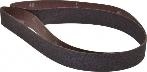 Norton - 1-1/2" Wide x 60" OAL, 40 Grit, Aluminum Oxide Abrasive Belt - Aluminum Oxide, Coarse, Coated, X Weighted Cloth Backing, Series R228 - All Tool & Supply