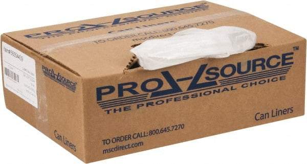 PRO-SOURCE - 0.6 mil Thick, Household/Office Trash Bags - 24" Wide x 31" High, Clear - All Tool & Supply