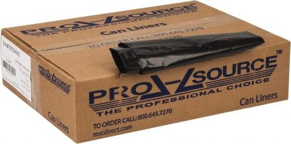 PRO-SOURCE - 1.25 mil Thick, Heavy-Duty Trash Bags - 33" Wide x 39" High, Black - All Tool & Supply