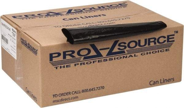 PRO-SOURCE - 1.5 mil Thick, Heavy-Duty Trash Bags - 38" Wide x 58" High, Black - All Tool & Supply