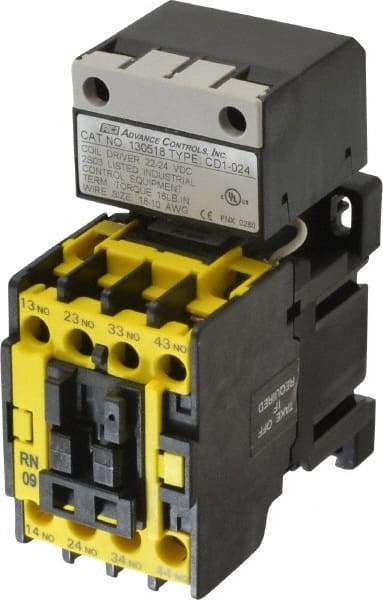 ACI - 4 Pole, 4NO, 24 VAC Control Relay - 24 Amps, 600 VDC - All Tool & Supply