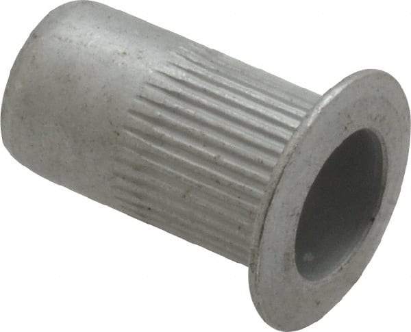 RivetKing - 0.13 to 0.225" Grip, Aluminum Standard Rivet Nut - Uncoated, Countersunk Head - All Tool & Supply