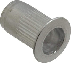 RivetKing - #10-24, 0.02 to 0.13" Grip, 19/64" Drill, Aluminum Standard Rivet Nut - Uncoated, Countersunk Head - All Tool & Supply