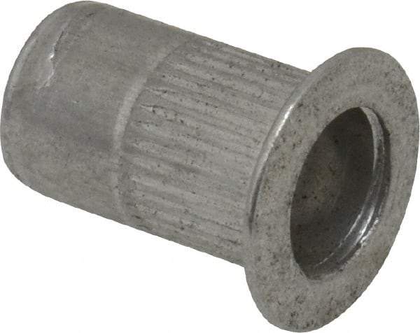 RivetKing - #10-32, 0.02 to 0.13" Grip, 19/64" Drill, Aluminum Standard Rivet Nut - Uncoated, Countersunk Head - All Tool & Supply