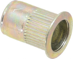 RivetKing - 0.02 to 0.13" Grip, Steel Standard Rivet Nut - Zinc Yellow Dichromate Finish, Full Head Head - All Tool & Supply