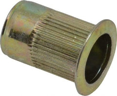 RivetKing - 0.13 to 0.225" Grip, Steel Standard Rivet Nut - Zinc Yellow Dichromate Finish, Countersunk Head - All Tool & Supply