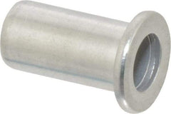 RivetKing - 1/4-20, 0.02 to 0.08" Grip, Aluminum Standard Rivet Nut - Uncoated, Drill Size Letter Q, Round Head - All Tool & Supply