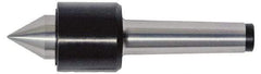 Interstate - MT1 Taper Shank Shank, 1.339" Head Diam, 200 Lb Capacity, Live Center - 6,700 Max RPM, 0.669" Point Diam, 0.79" Point Len, 200 Lb Max Workpc, Standard Point - All Tool & Supply