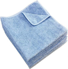 PRO-SOURCE - Dry Microfiber Wipes - Packet, 16" x 16" Sheet Size, Blue - All Tool & Supply