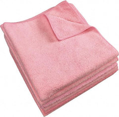 PRO-SOURCE - Dry Microfiber Wipes - Packet, 16" x 16" Sheet Size, Pink - All Tool & Supply