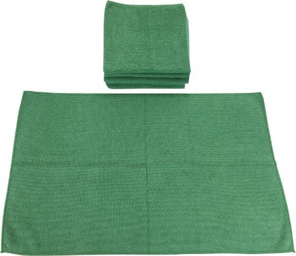 PRO-SOURCE - Reusable Microfiber Wipes - Packet, 16" x 24" Sheet Size, Green - All Tool & Supply