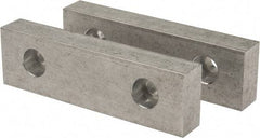 Gibraltar - 5-1/8" Wide x 1-1/2" High x 3/4" Thick, Flat/No Step Vise Jaw - Soft, Aluminum, Fixed Jaw, Compatible with 5" Vises - All Tool & Supply