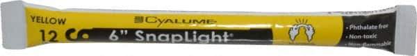 Cyalume - 10 Piece Yellow Chemical Lightstick - 6 Inch Long, 8 Hours Illumination Time, Nonflammable, Nontoxic and Waterproof, Snap and Shake Activation Method - All Tool & Supply