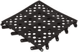 Wearwell - 1' Long x 1' Wide x 5/8" Thick, Anti-Fatigue Modular Matting Tiles - Male & Female, 4 Interlocking Sides, Black, For Dry & Wet Areas, Series 540 - All Tool & Supply