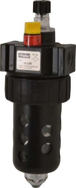 Parker - 3/8" NPT, 150 Max psi Intermediate Micro Mist Lubricator - Polycarbonate Bowl with Sight Glass, Zinc Body, 60 CFM, 125°F Max Temp, 2.81" Wide x 7.82" High - All Tool & Supply