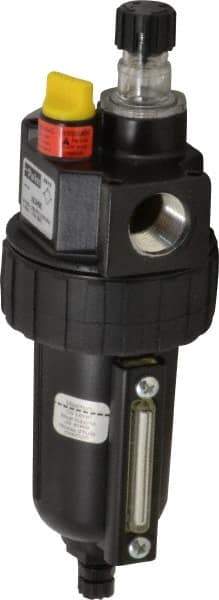 Parker - 1/2" NPT, 250 Max psi Intermediate Micro Mist Lubricator - Metal Bowl with Sight Glass, Zinc Body, 90 CFM, 175°F Max Temp, 2.81" Wide x 7.82" High - All Tool & Supply