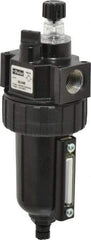 Parker - 1/2" NPT, 250 Max psi Intermediate Mist Lubricator - Metal Bowl with Sight Glass, Zinc Body, 90 CFM, 175°F Max Temp, 2.81" Wide x 7.82" High - All Tool & Supply