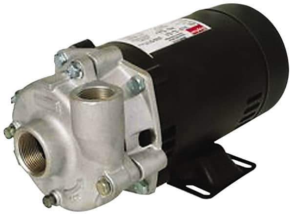 Pentair - ODP Motor, 115/208-230 Volt, 1 Phase, 1 HP, Stainless Steel Straight Pump - 1-1/4 Inch Inlet, 1-1/4 Inch Outlet, 58 Max Head psi, Stainless Steel Impeller, Viton Seal, 58 Ft. Shut Off - All Tool & Supply