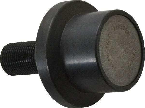 Accurate Bushing - 2" Roller Diam x 1-11/16" Width, 7/8" Stud Diam x 2" Length, Flanged Load Roller - Steel, 1-1/4" Thread Length, 7/8-14 Thread, 3,490 Lb Dynamic Cap, 2,000 Lb Static Cap - All Tool & Supply