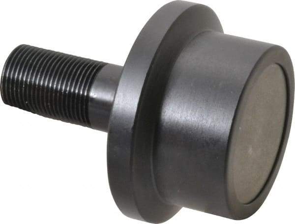 Accurate Bushing - 2-1/2" Roller Diam x 1-11/16" Width, 1" Stud Diam x 2-1/4" Length, Flanged Load Roller - Steel, 1-1/2" Thread Length, 1-14 Thread, 5,120 Lb Dynamic Cap, 3,120 Lb Static Cap - All Tool & Supply