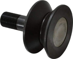 Accurate Bushing - 2-1/2" Roller Diam x 1-5/16" Width, 3/4" Stud Diam x 1-3/4" Length, V Guide Roller - Steel, 7/8" Thread Length, 3/4-16 Thread, 2,760 Lb Dynamic Cap, 1,100 Lb Static Cap - All Tool & Supply