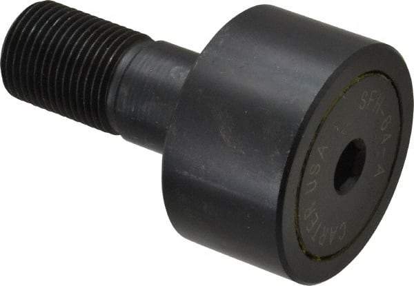 Made in USA - 2" Roller Diam x 1-1/8" Width, 7/8" Stud Diam x 2" Length, Stud Cam Follower - Steel, 1" Thread Length, 7/8-14 Thread, 6,472 Lb Dynamic Cap - All Tool & Supply