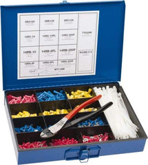 Thomas & Betts - 1,102 Piece, Terminal Kit - 22 to 10 AWG Compatible Wire Size - All Tool & Supply