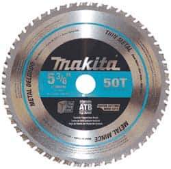 Makita - 5-3/8" Diam, 5/8" Arbor Hole Diam, 50 Tooth Wet & Dry Cut Saw Blade - Carbide-Tipped, General Purpose Action, Standard Round Arbor - All Tool & Supply