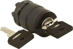 Schneider Electric - 22mm Mount Hole, 2 Position, Key Operated, Selector Switch Only - Black, Maintained (MA), Nonilluminated, Shock, Vibration and Water Resistant - All Tool & Supply