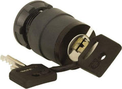 Schneider Electric - 22mm Mount Hole, 2 Position, Key Operated, Selector Switch Only - Black, Maintained (MA), Nonilluminated, Shock, Vibration and Water Resistant - All Tool & Supply