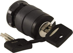 Schneider Electric - 22mm Mount Hole, 2 Position, Key Operated, Selector Switch Only - Black, Maintained (MA), Nonilluminated, Shock, Vibration and Water Resistant - All Tool & Supply