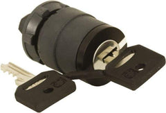 Schneider Electric - 22mm Mount Hole, 3 Position, Key Operated, Selector Switch Only - Black, Maintained (MA), Nonilluminated, Shock, Vibration and Water Resistant - All Tool & Supply