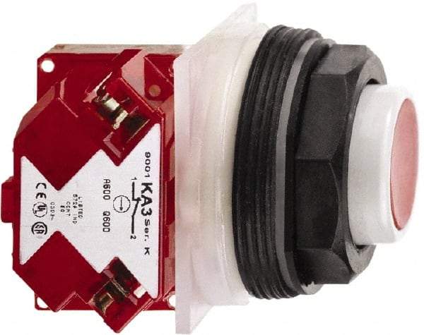 Schneider Electric - 30mm Mount Hole, Extended Straight, Pushbutton Switch with Contact Block - Octagon, Multicolor Pushbutton, Momentary (MO) - All Tool & Supply