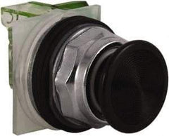 Schneider Electric - 30mm Mount Hole, Extended Straight, Pushbutton Switch with Contact Block - Black Pushbutton, Momentary (MO) - All Tool & Supply