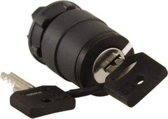 Schneider Electric - 22mm Mount Hole, 2 Position, Key Operated, Selector Switch Only - Black, Momentary (MO), Nonilluminated, Shock, Vibration and Water Resistant - All Tool & Supply