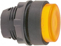 Schneider Electric - 22mm Mount Hole, Extended Straight, Pushbutton Switch Only - Round, Orange Pushbutton, Illuminated, Maintained (MA) - All Tool & Supply