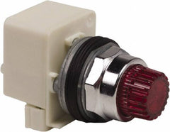 Schneider Electric - 1.18 Inch Mount Hole, Extended Straight, Pushbutton Switch Only - Round, Red Pushbutton, Illuminated, Momentary (MO), Weatherproof, Dust and Oil Resistant - All Tool & Supply