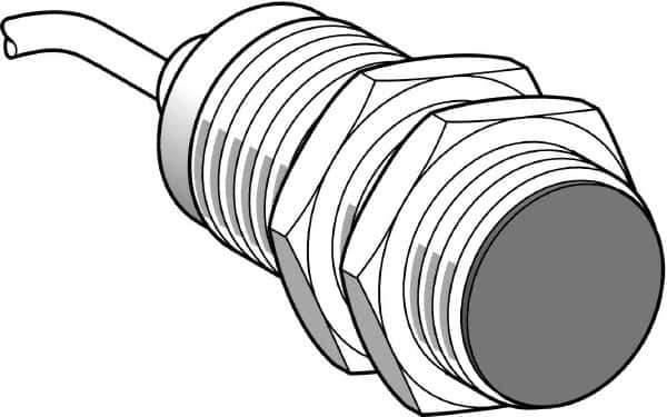 Telemecanique Sensors - PNP, 15mm Detection, Cylinder, Inductive Proximity Sensor - 3 Wires, IP65, IP67, 12 to 24 VDC, M30x1.5 Thread, 43mm Long - All Tool & Supply